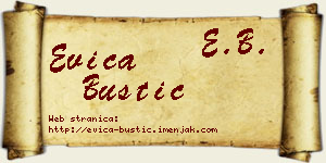 Evica Bustić vizit kartica